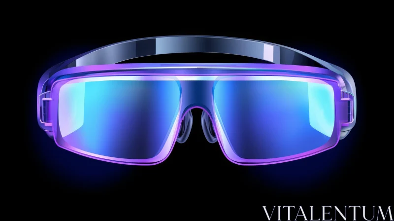 Black Futuristic Glasses Vector Illustration AI Image