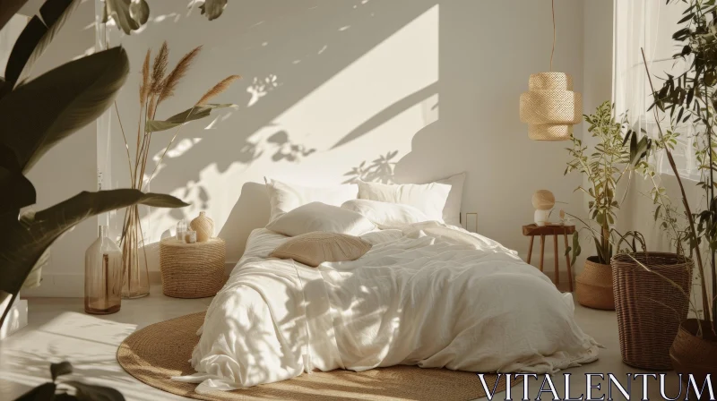 Bright and Airy Bedroom with Natural Aesthetic AI Image