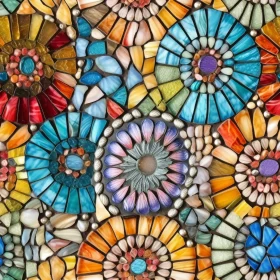 Intricate Glass Mosaic Artwork