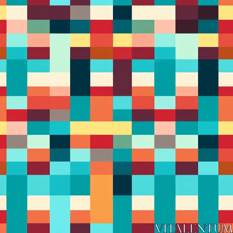 AI ART Pixelated Pattern Design - Seamless Abstract Art