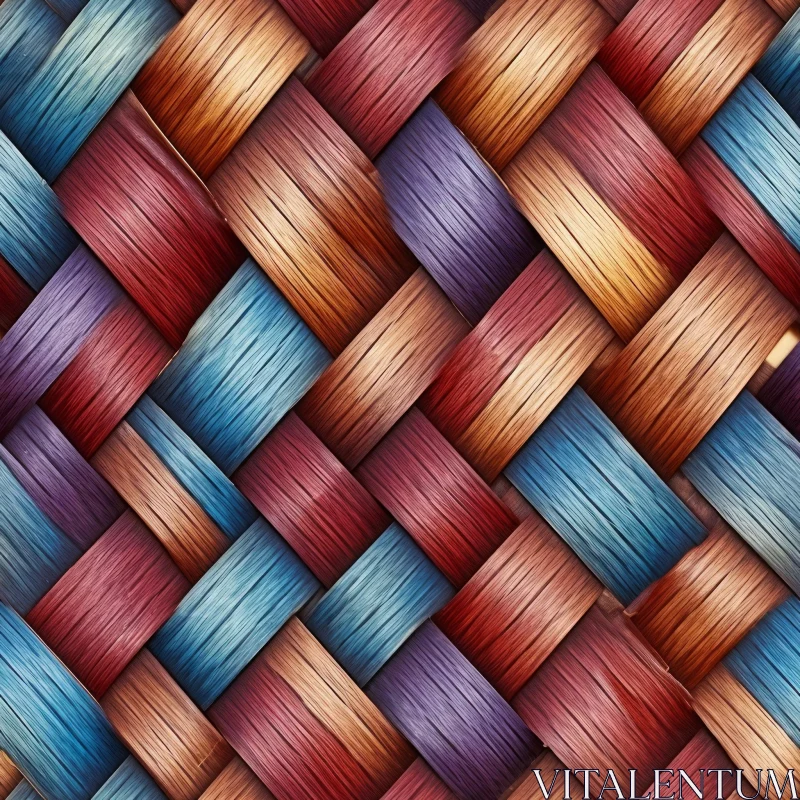 Intricate Woven Basket Texture - Seamless Wood Pattern AI Image