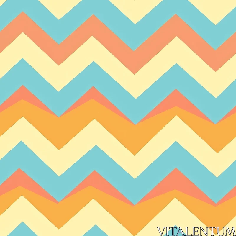 Retro 70s Chevron Pattern - Seamless Vector Design AI Image