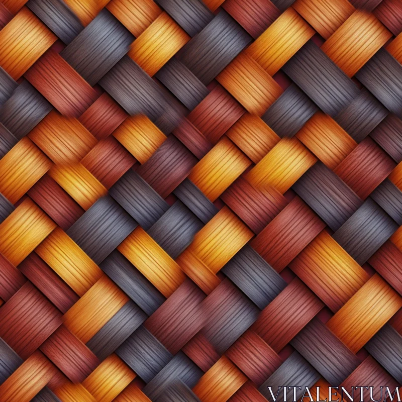 Warm Wicker Basket Texture for Printing AI Image