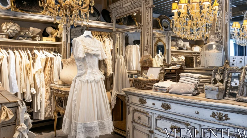 Explore the Allure of a Vintage Clothing Store AI Image