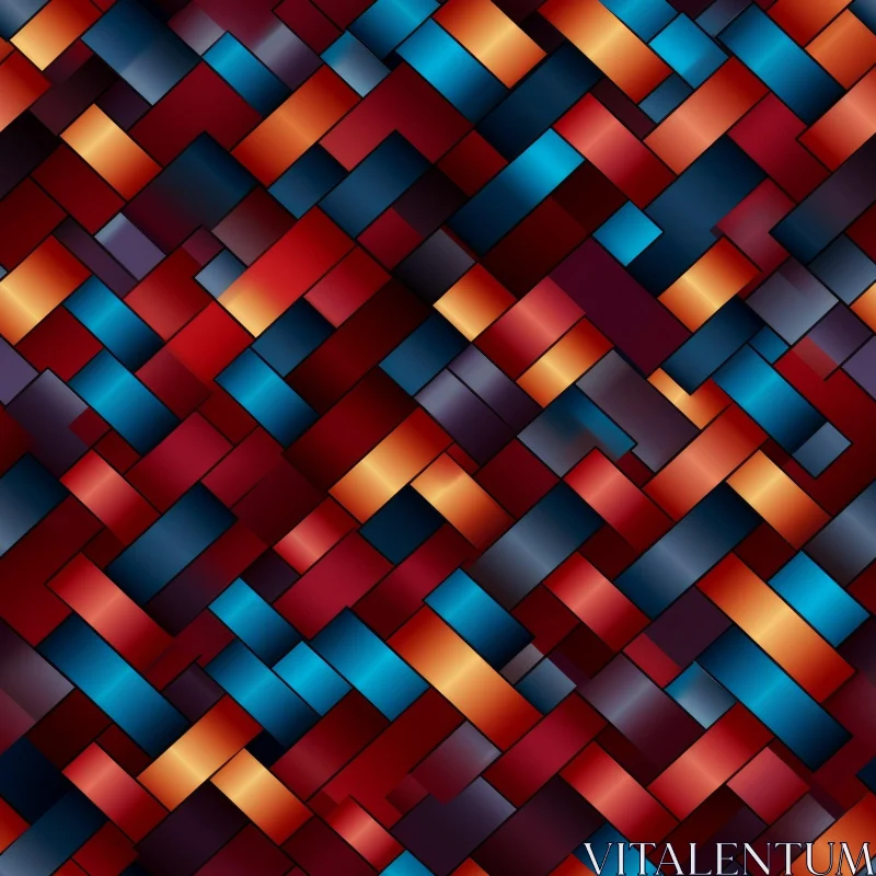 Luxury Multicolored Rectangle Pattern AI Image