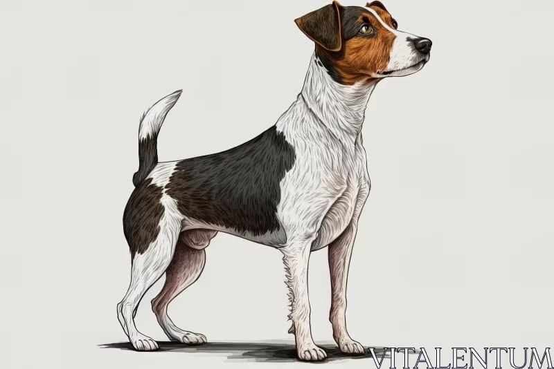 Realistic Jack Russell Terrier Dog Illustration AI Image