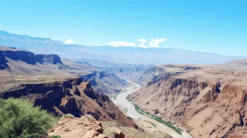 Captivating Canyon and Mountain View: A Stunning Nature Composition