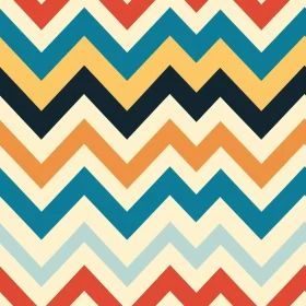 Colorful Zig Zag Stripes Geometric Pattern