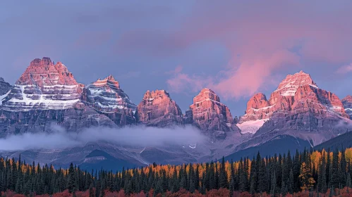 Canadian Rockies Sunrise Landscape - Natural Beauty Photography