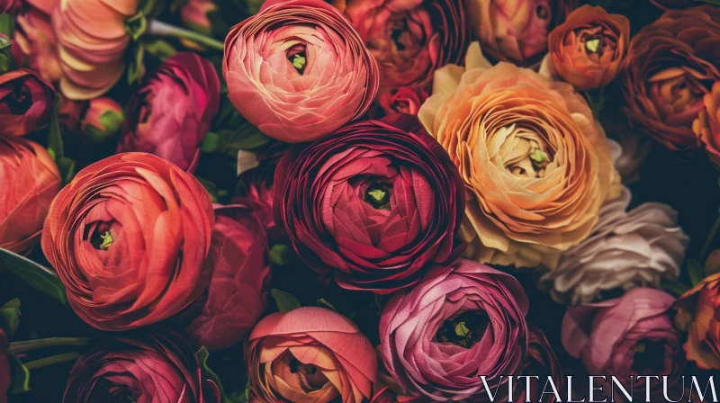 Colorful Bouquet of Flowers: Close-Up Shot with Vibrant Colors