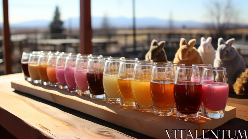 Enchanting Array of Juices: A Rustic Charm