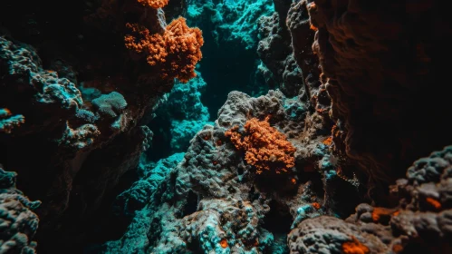 Underwater Beauty: Diver's Perspective of a Colorful Coral Reef