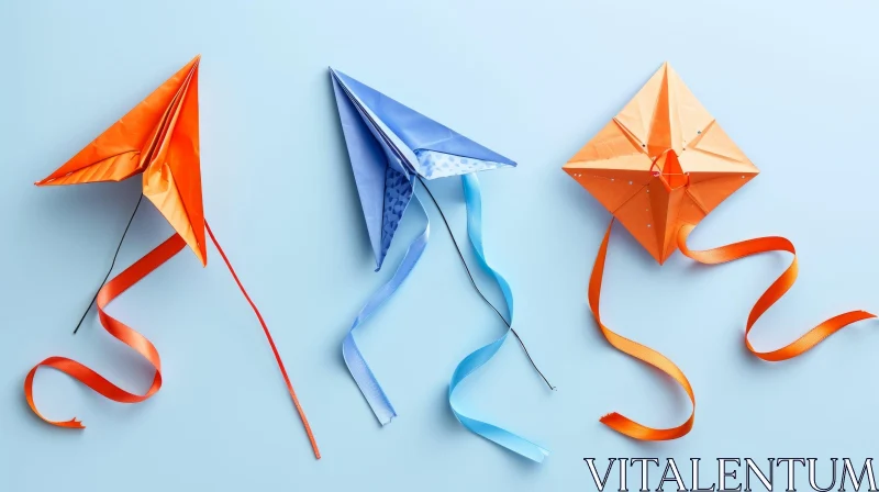 Ethereal Paper Planes: A Delicate Origami Composition AI Image