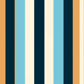 Geometric Vertical Stripes Pattern in Brown, Cream, Blue & Navy