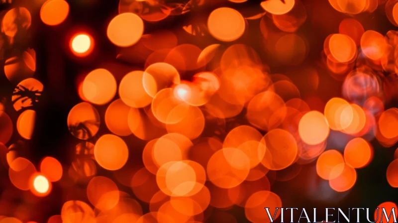 AI ART Blurred Orange Lights - Abstract Background Composition
