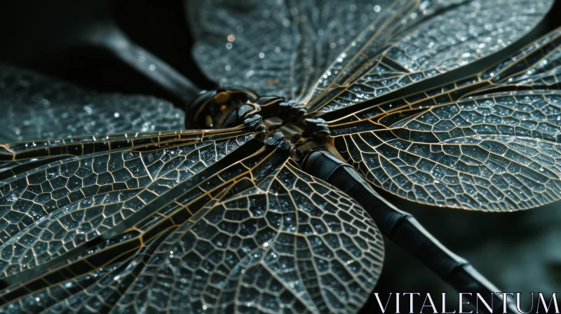 Stunning Close-up of Dragonfly Wings | Nature Photography AI Image