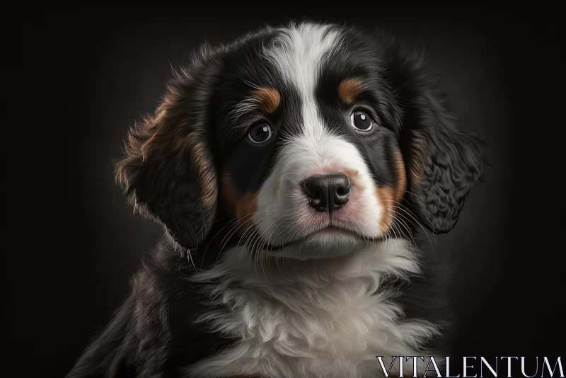 Captivating Berner Dog Portrait - Meticulous Photorealistic Art AI Image