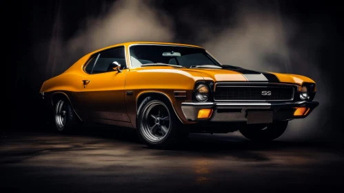 Classic Yellow Muscle Car | Chevrolet Chevelle SS