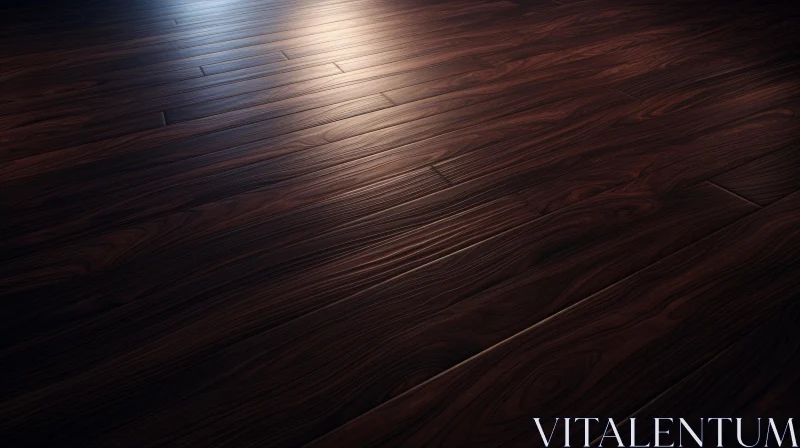 Dark Wooden Floor Close-Up AI Image