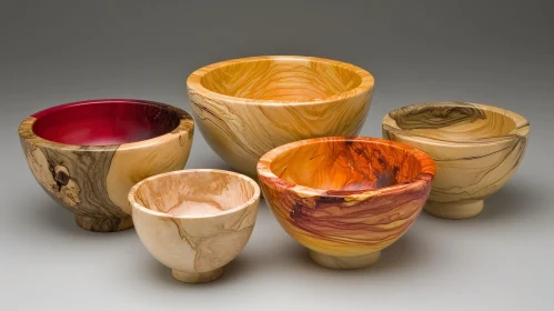 Exquisite Collection of Handcrafted Wooden Bowls