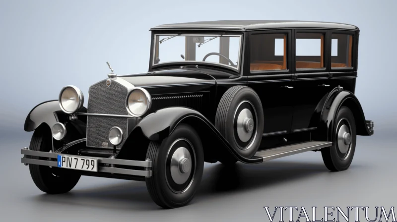 Vintage Mercedes Estate Car Rendered in Maya | Hyper-Detailed Artwork AI Image