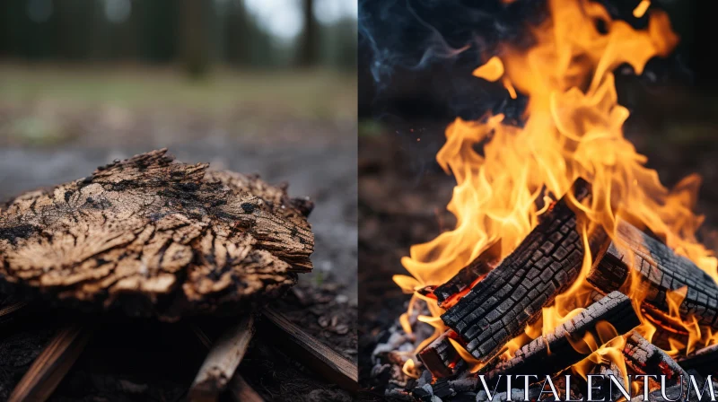 Fire and Ash: An Adventure-themed Diptych AI Image