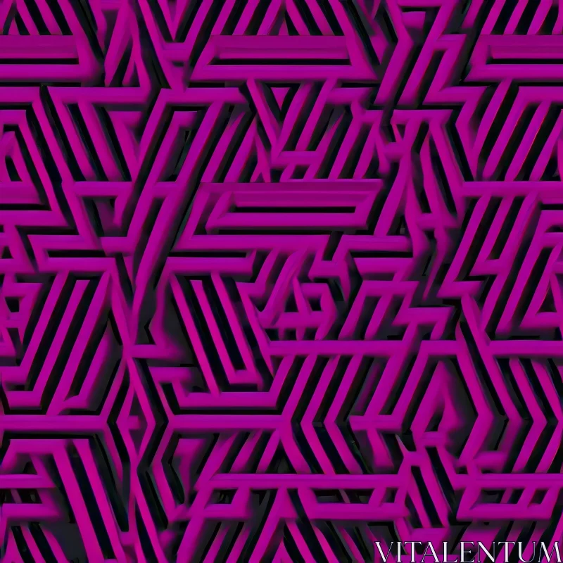AI ART Purple Geometric Triangle Hexagon Pattern