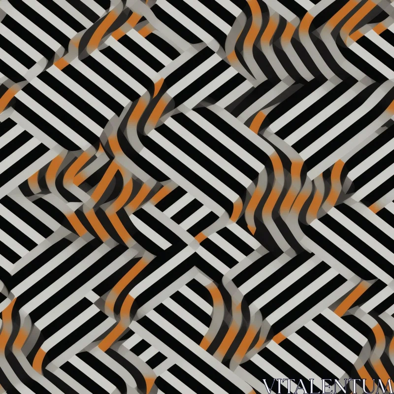 Black and White Geometric Diamond Pattern AI Image