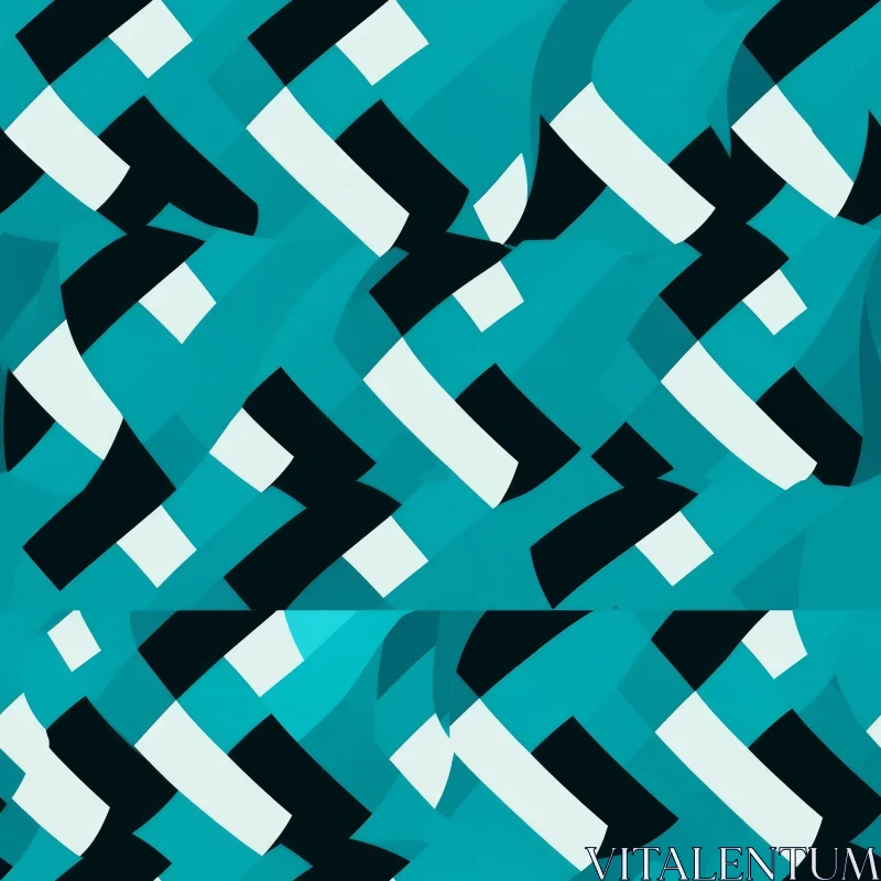 Blue Black White Stripes Pattern AI Image