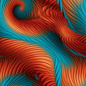 Blue and Orange Waves Seamless Pattern