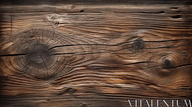 Rustic Wooden Plank Close-Up AI Image