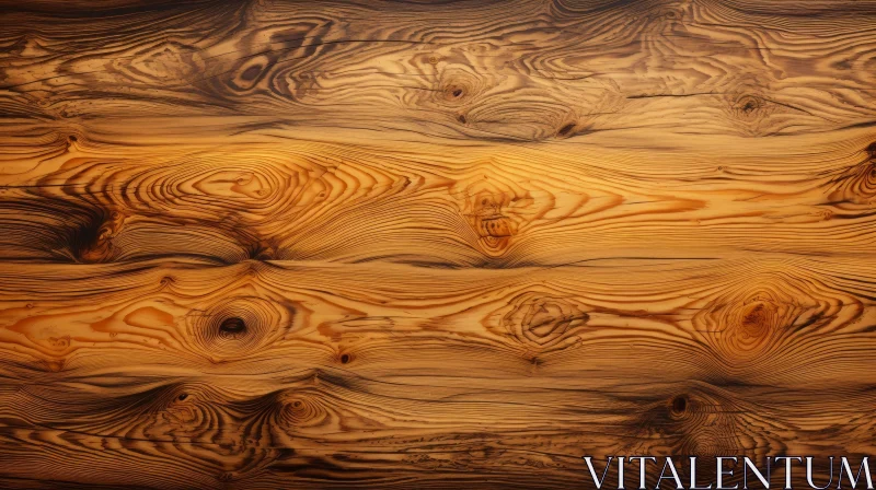 Warm Wooden Surface Close-Up AI Image