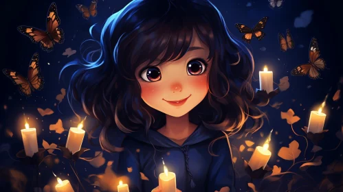 Enchanting Anime Portrait of a Young Girl