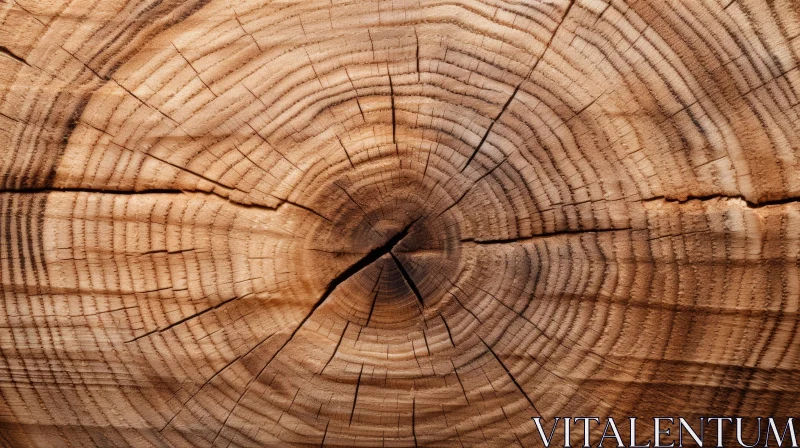 Intricate Tree Trunk Cross-Section | Natural Wood Grain Pattern AI Image