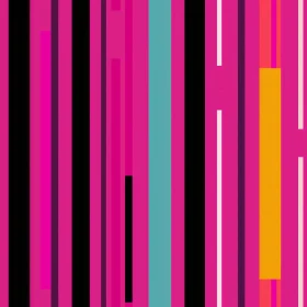 Colorful Abstract Painting with Vertical Stripes