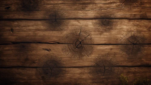 Dark Brown Wooden Surface Close-Up