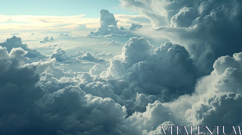 AI ART Awe-Inspiring Aerial View of Earth Above the Clouds