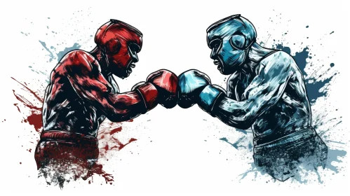 Boxing Match Digital Painting