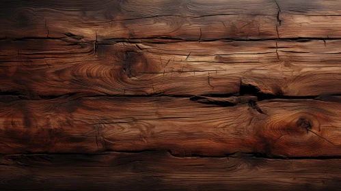 Dark Wood Texture with Cracks and Knots - Background and Texture
