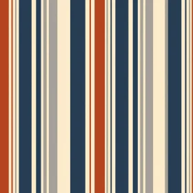 Elegant Vertical Stripes Pattern in Brown, Blue, and Cream