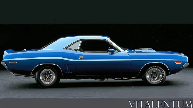 Blue 1970 Dodge Challenger R/T Muscle Car AI Image