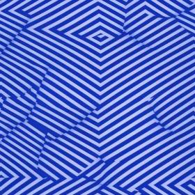 Blue and White Striped Diamond Pattern - Modern Design