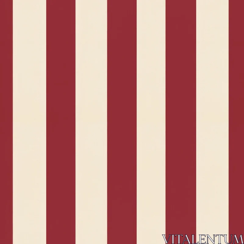 AI ART Burgundy and Cream Vertical Stripes Pattern