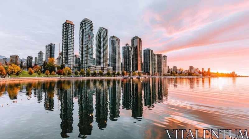 Cityscape of Vancouver, Canada: Captivating Skyline and Iconic Bridge AI Image