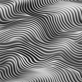 Modern Black and White Wave Pattern