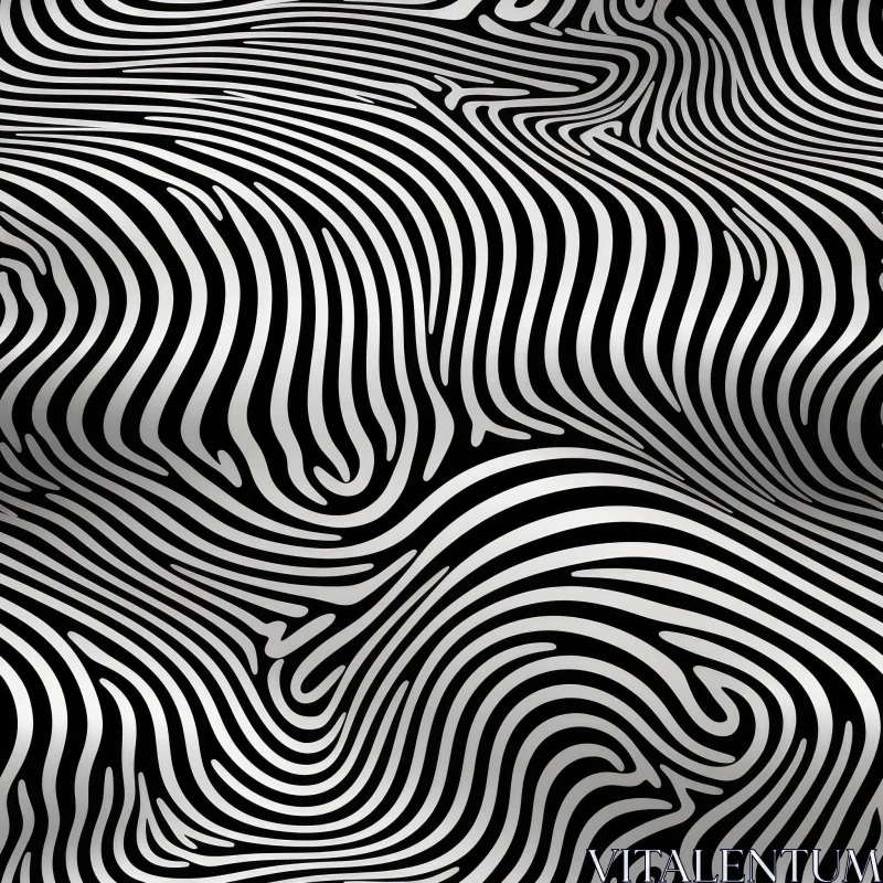 Zebra Skin Stripes Pattern | Seamless Vector Illustration AI Image