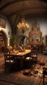 Medieval Dining Room: A Captivating Display of Exquisite Craftsmanship