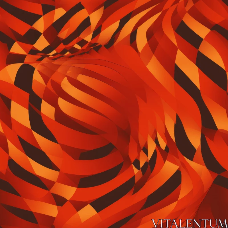 AI ART Red and Orange Striped Background