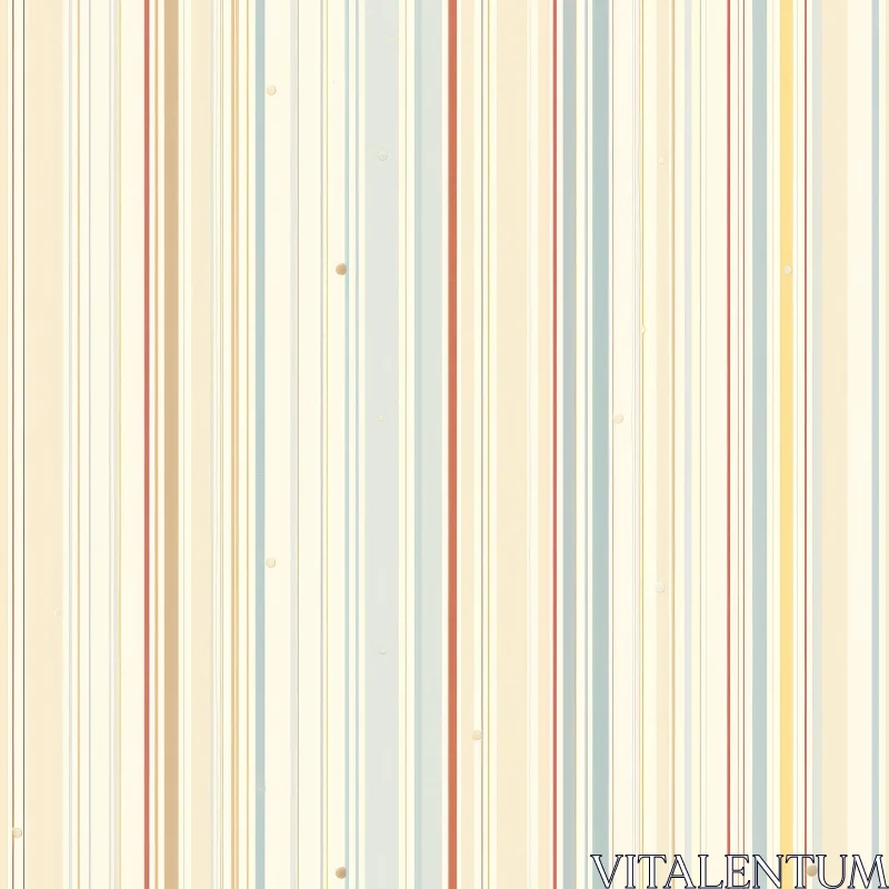 AI ART Retro Vertical Stripes Pattern in Beige, Blue, Red & Yellow