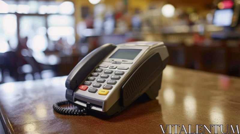 Black and Gray Payment Terminal in Restaurant or Cafe AI Image